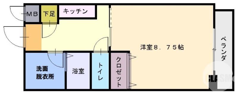 メゾンプレアデス(1K/3階)の間取り写真