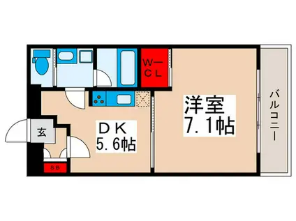 早川住建田端マンション(1DK/6階)の間取り写真