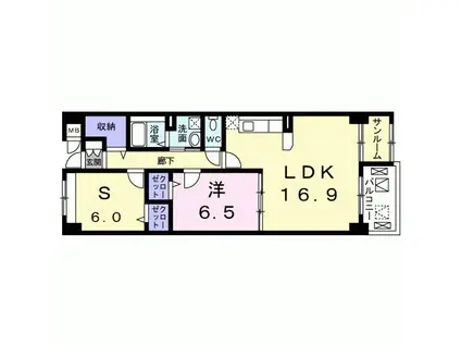 阪急京都線 西院駅(阪急) 徒歩4分 7階建 築12年(1SLDK/7階)の間取り写真