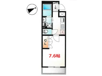 京急大師線 川崎大師駅 徒歩9分 3階建 築15年(1K/2階)の間取り写真