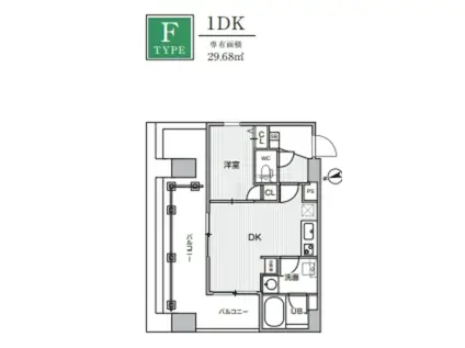 WEAVE PLACE -OMORI大森(1K/6階)の間取り写真