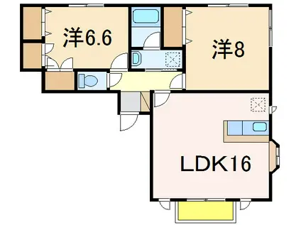 スペーシア(2LDK/1階)の間取り写真