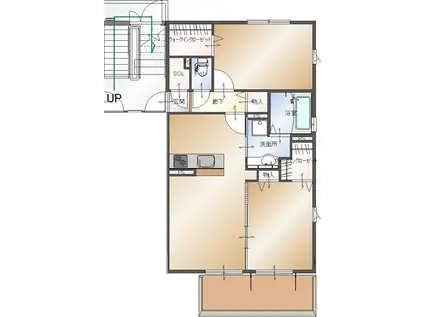 コルメゾンボヌール(2LDK/2階)の間取り写真