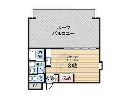 パルプラザ茨木(ワンルーム/4階)の間取り写真