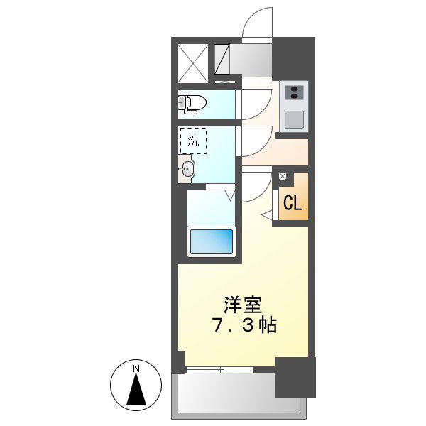 S-RESIDENCE東海通(1K/11階)の間取り写真