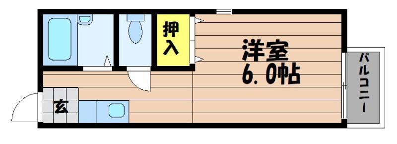 エスポワールマンション B(1K/2階)の間取り写真