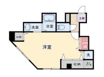 エーデルハイム三共(ワンルーム/4階)の間取り写真