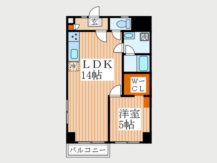 DRホームズ田無(1LDK/3階)の間取り写真