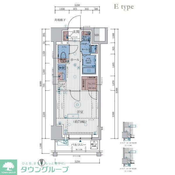 ESTEM COURT KAMEIDO TOKYO イースト(1K/12階)の間取り写真