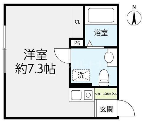 MAHALO RESIDENCE 東四つ木(ワンルーム/2階)の間取り写真