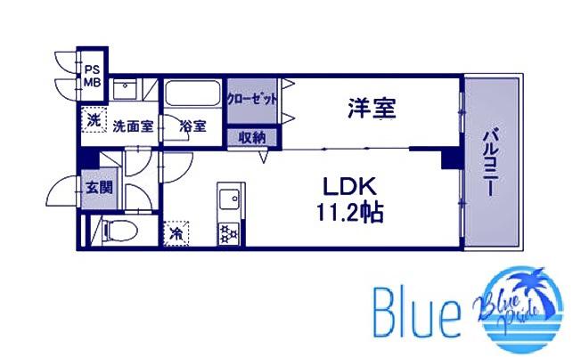 TERRACE WELLNESSII(1LDK/2階)の間取り写真