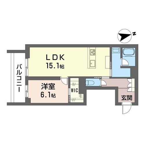 グランソーレ(1LDK/3階)の間取り写真