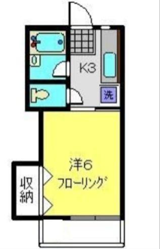 メゾン京屋(1K/3階)の間取り写真