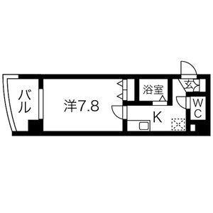 マンションリバーサイド(1K/3階)の間取り写真