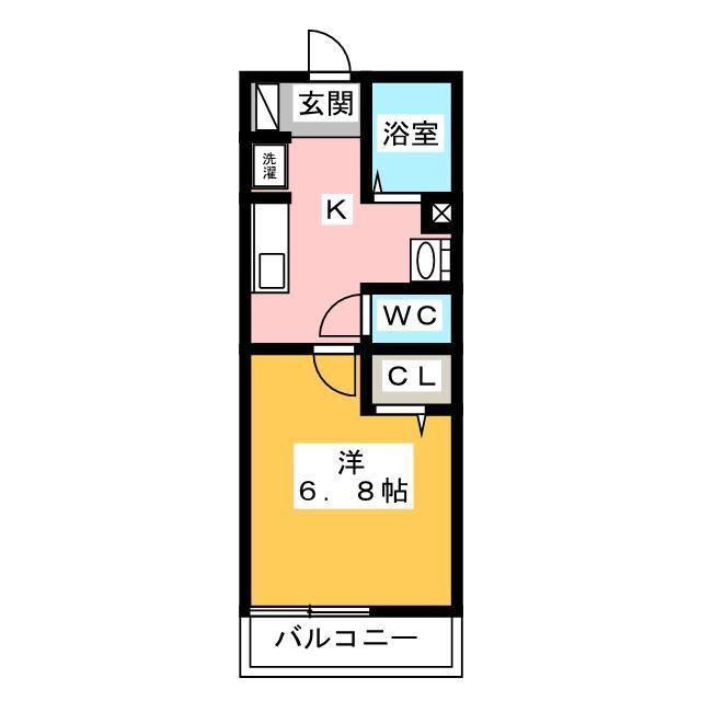 リブリ・幕張本郷(1K/2階)の間取り写真