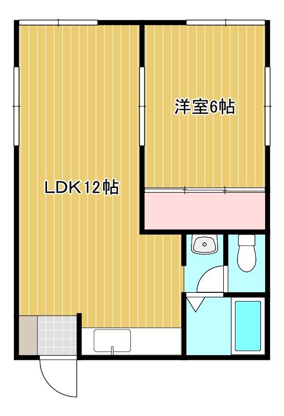 ジュネスハイム(1LDK/1階)の間取り写真