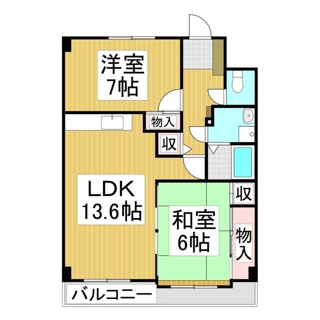 メゾンドール吉栄(2LDK/1階)の間取り写真
