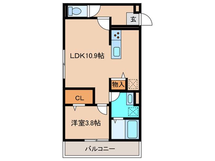 アン・シャトウIII(1LDK/3階)の間取り写真