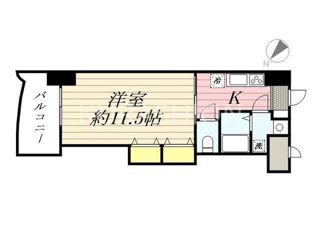 ロイヤル博多駅前(1K/12階)の間取り写真