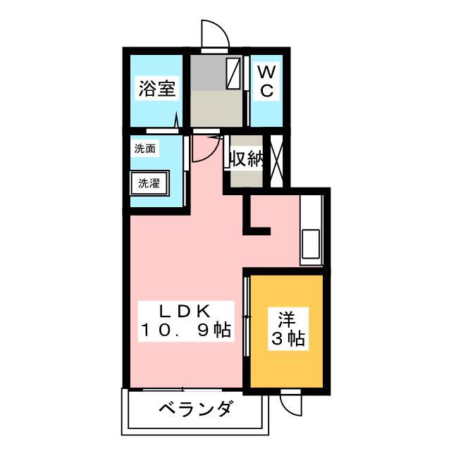 ツインメゾン本郷A(1LDK/2階)の間取り写真
