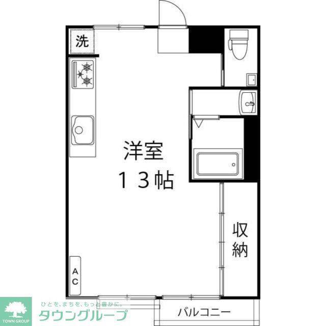 モリパレス(ワンルーム/1階)の間取り写真