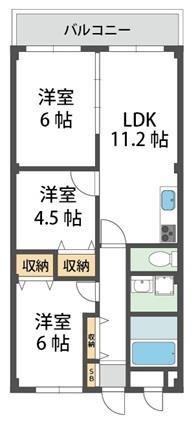 パークヒルズ(3LDK/1階)の間取り写真