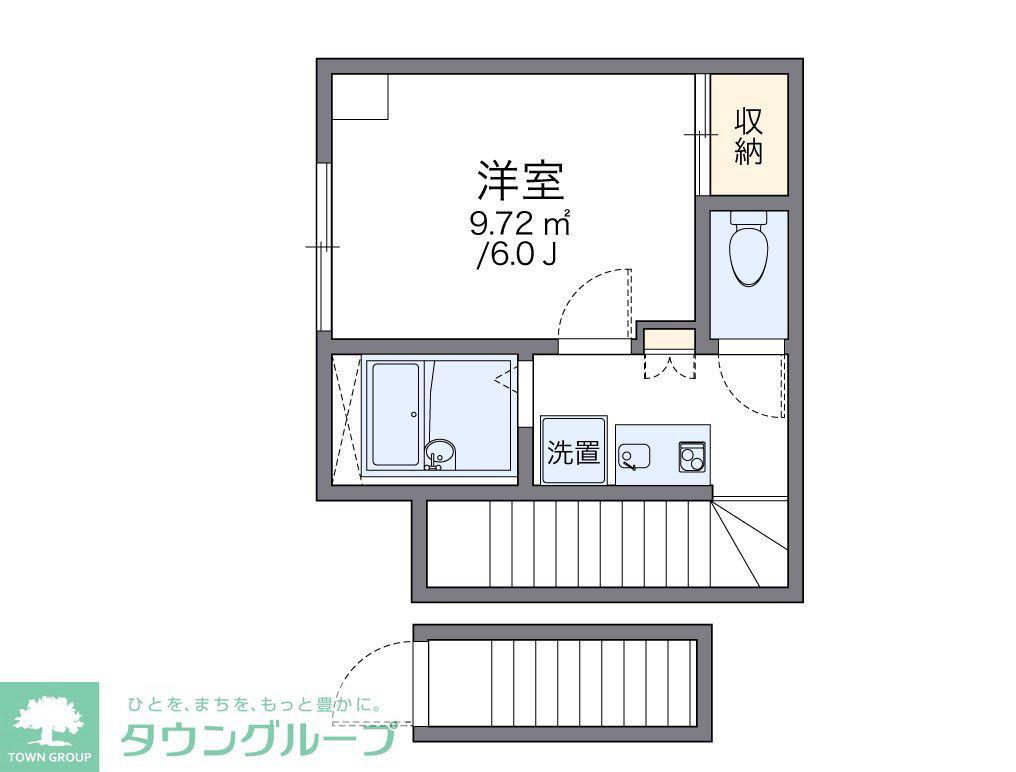 レオパレスSPERANZA赤坂(1K/2階)の間取り写真
