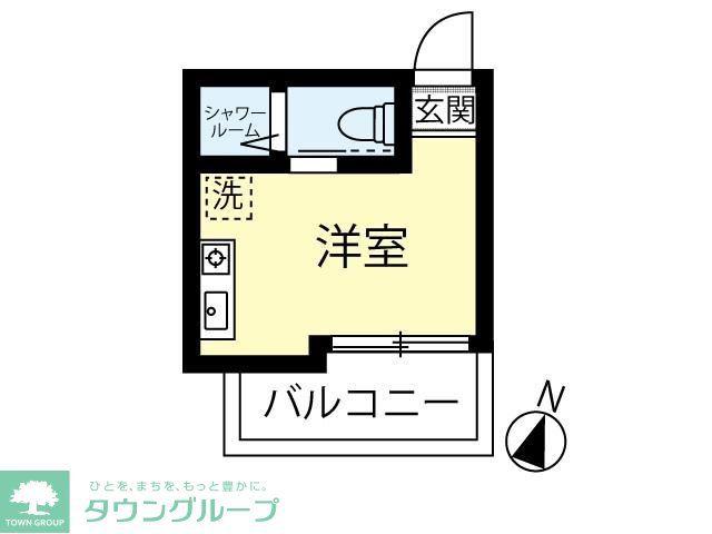 ラグラシューズ(ワンルーム/1階)の間取り写真