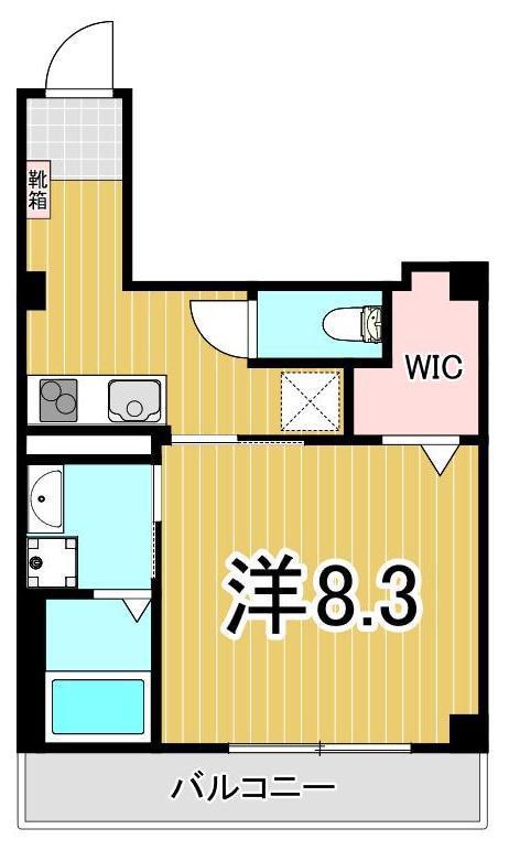 フォレスト ベベ(1K/1階)の間取り写真