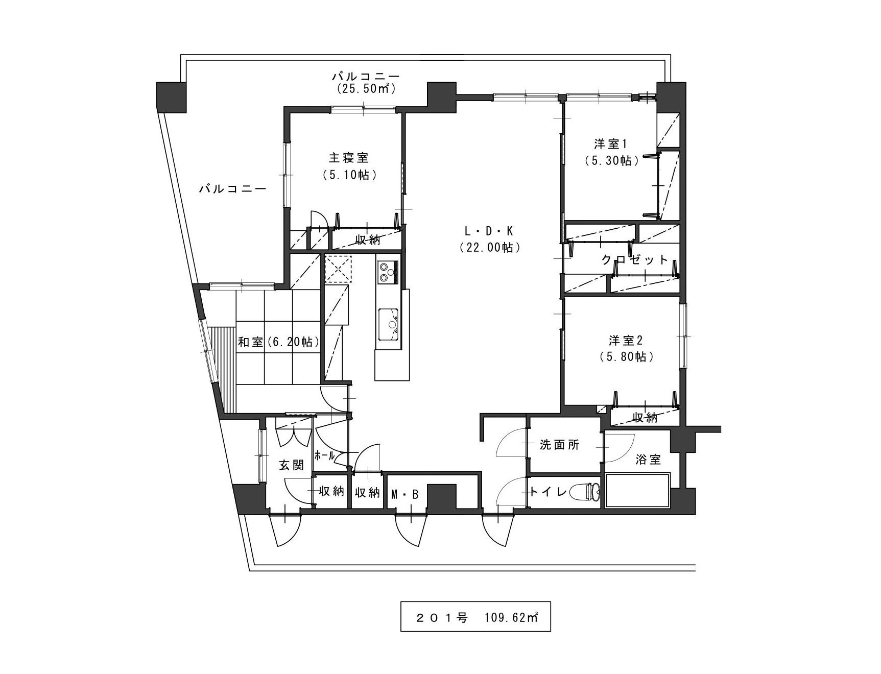 ハイツサンテレサ(4LDK/2階)の間取り写真