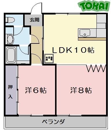 マンションプレミール(2LDK/1階)の間取り写真