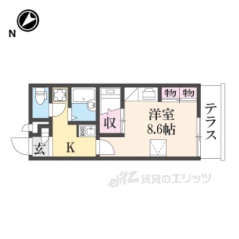 レオパレス愛(1K/1階)の間取り写真