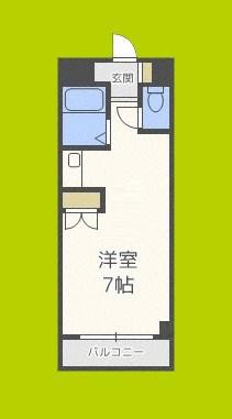 メゾン新今里(1K/2階)の間取り写真