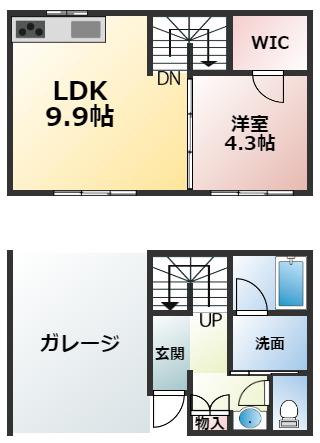 REGALO VILLETTA(1LDK/1階)の間取り写真