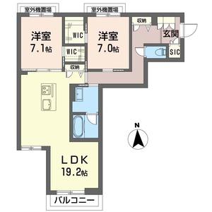 BELUCE(2LDK/2階)の間取り写真