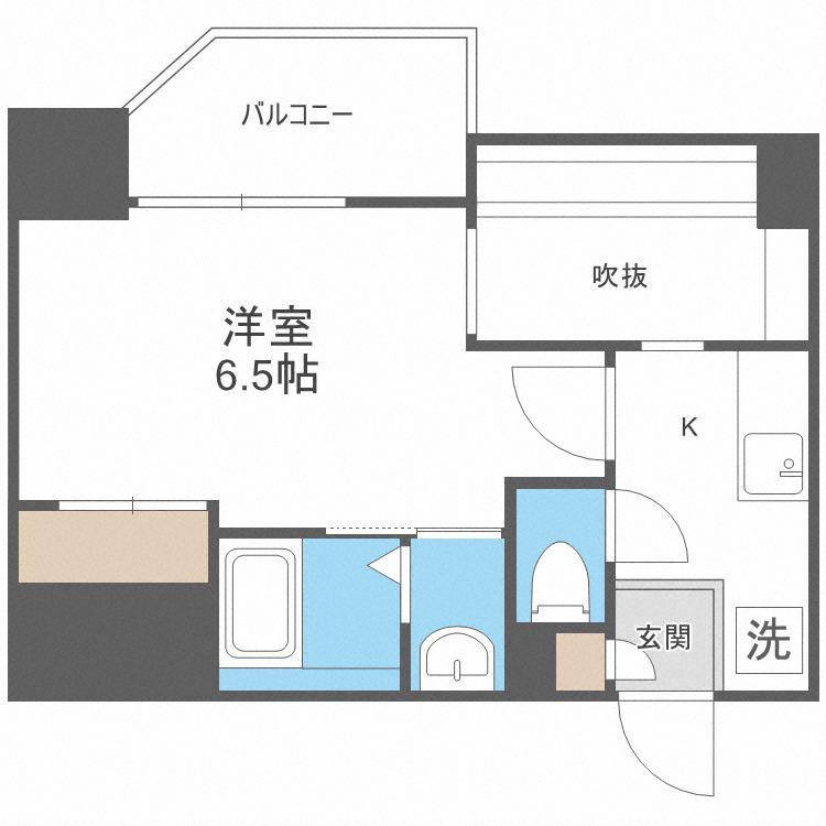 セレニテ難波グランデシュッド(1K/4階)の間取り写真