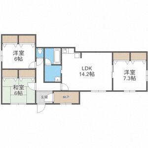 キルシェハイツ(3LDK/2階)の間取り写真