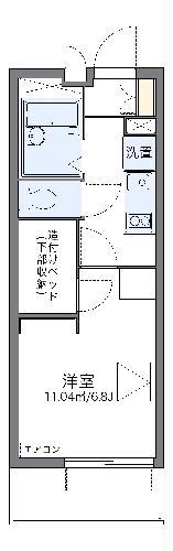 レオパレスノースSIDEII(1K/1階)の間取り写真