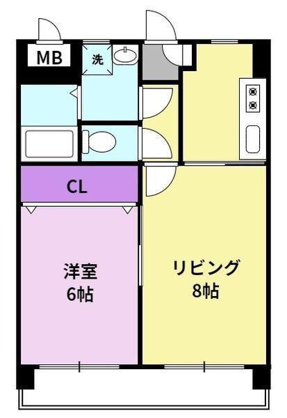 サンピーノ(1LDK/3階)の間取り写真