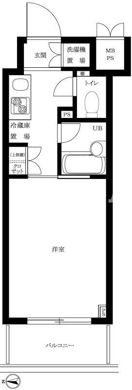 ルーブル蒲田壱番館(1K/7階)の間取り写真