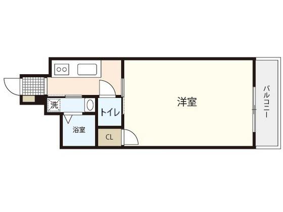 ロワジールY(1K/9階)の間取り写真