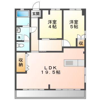 サンヒルズ(2LDK/2階)の間取り写真