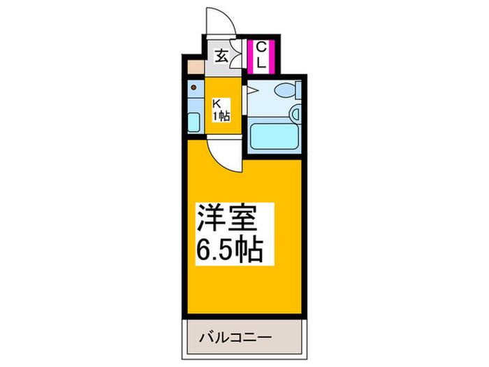リバーサイド池(1K/3階)の間取り写真