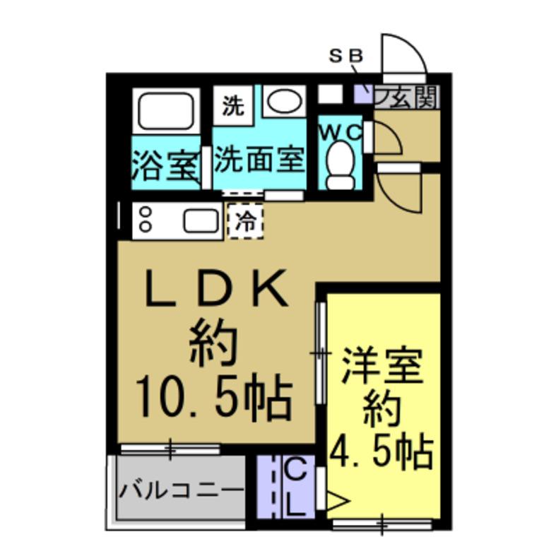 JACK TAYAI(1LDK/1階)の間取り写真