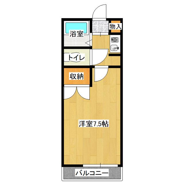 ヴァンテ竜ヶ崎(1K/1階)の間取り写真