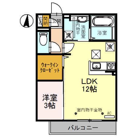セジュールMM(1LDK/1階)の間取り写真