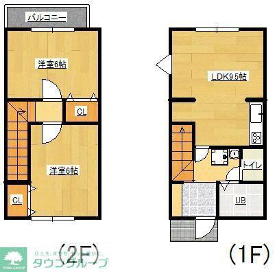 セントヒルズ津田沼1(2LDK/1階)の間取り写真