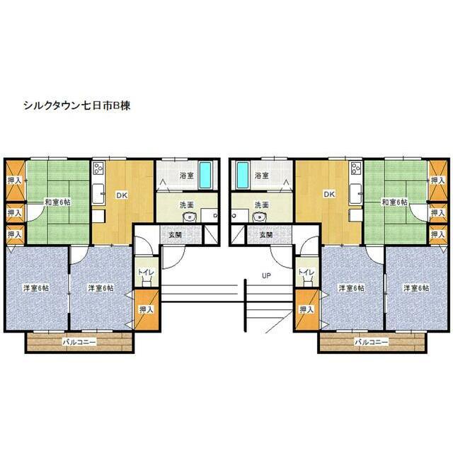 シルクハイツ七日市(3DK/2階)の間取り写真