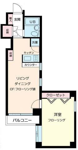 ロイヤルアーバン駒場東大(1LDK/1階)の間取り写真