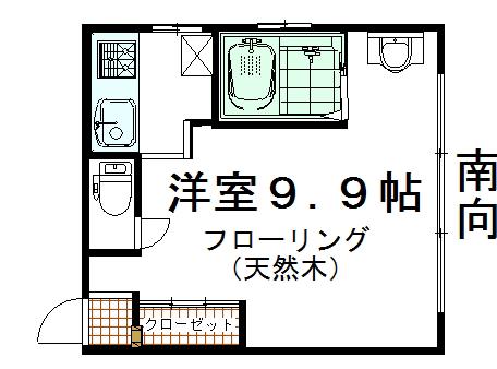 伸幸ビル(1K/4階)の間取り写真